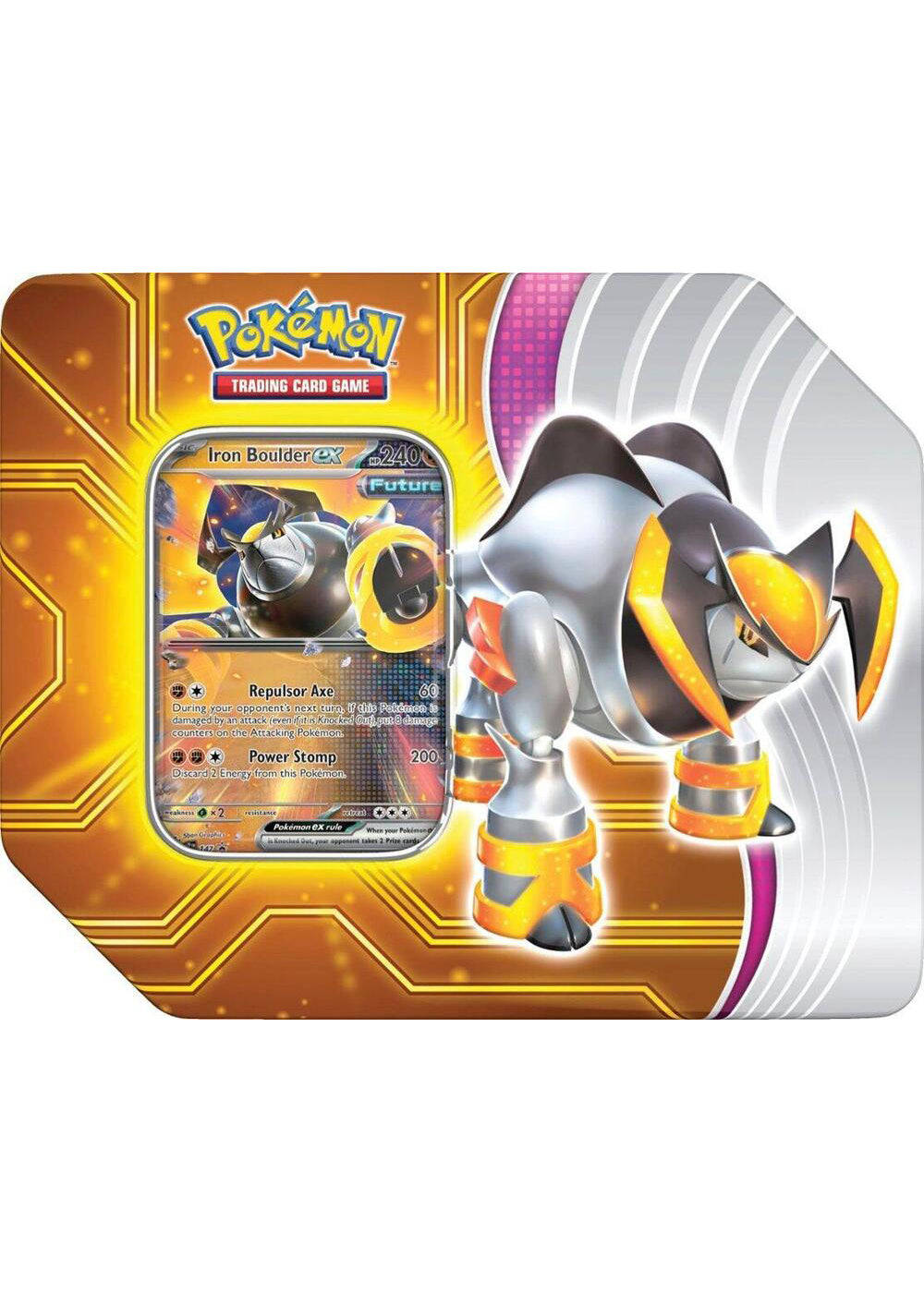 Pokémon TCG Paradox Destinies Iron Boulder ex Tin