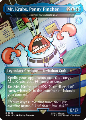 Mr. Krabs, Penny Pincher - Charix, the Raging Isle (Rainbow Foil)
