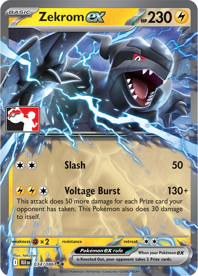 Zekrom ex - 034/086 (Left Stamp)