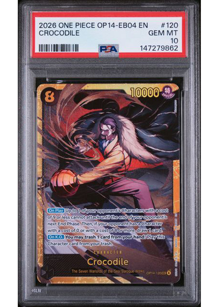 Crocodile - OP14-120 The Azure Sea's Seven PSA 10