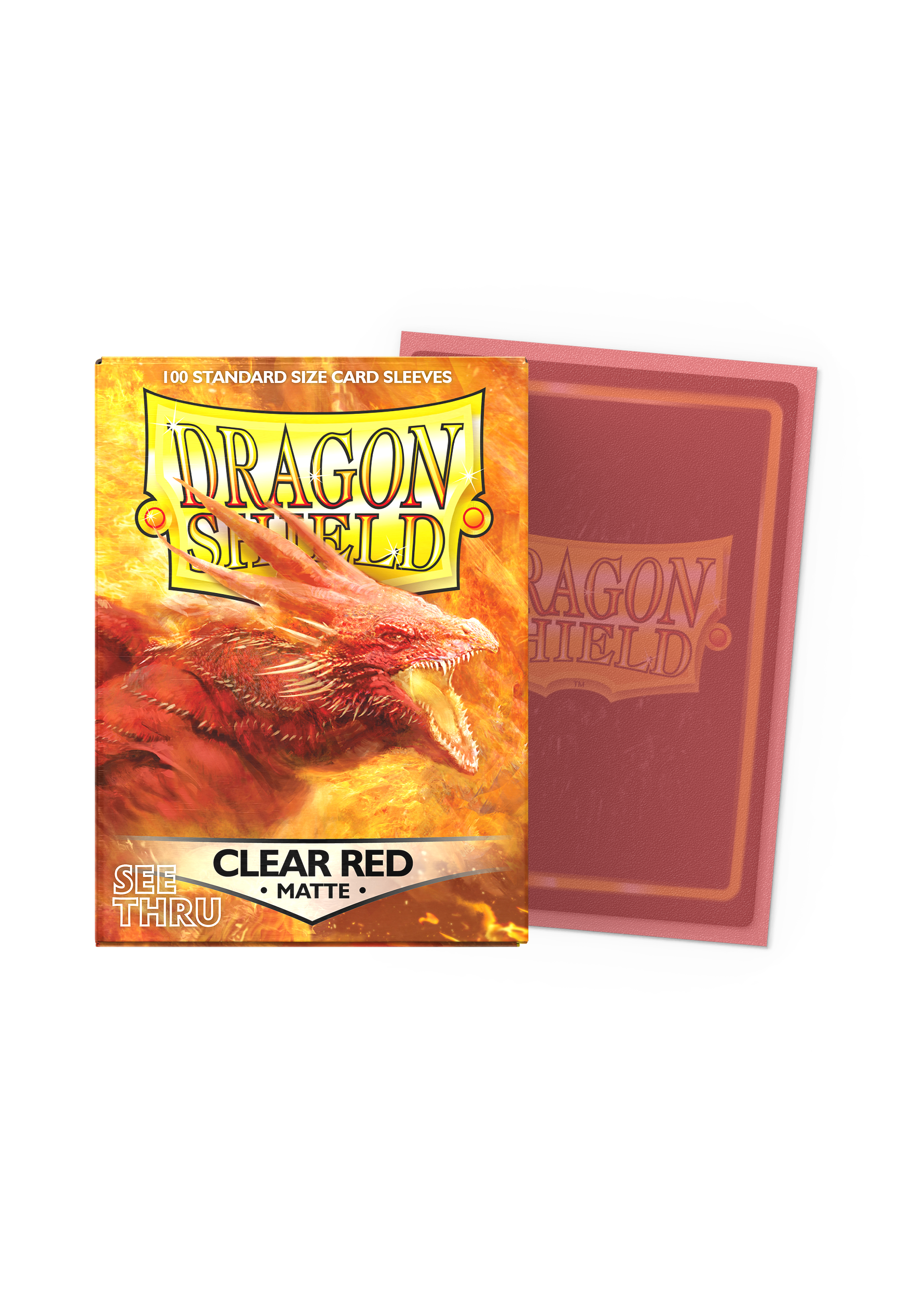 Dragon Shield Sleeves Matte Clear Red 100ct