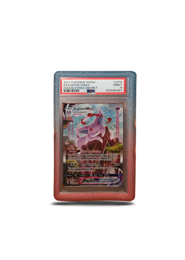 EVORETRO PSA Graded Card Protector Bumper Gradient Blue-Pink Glitter