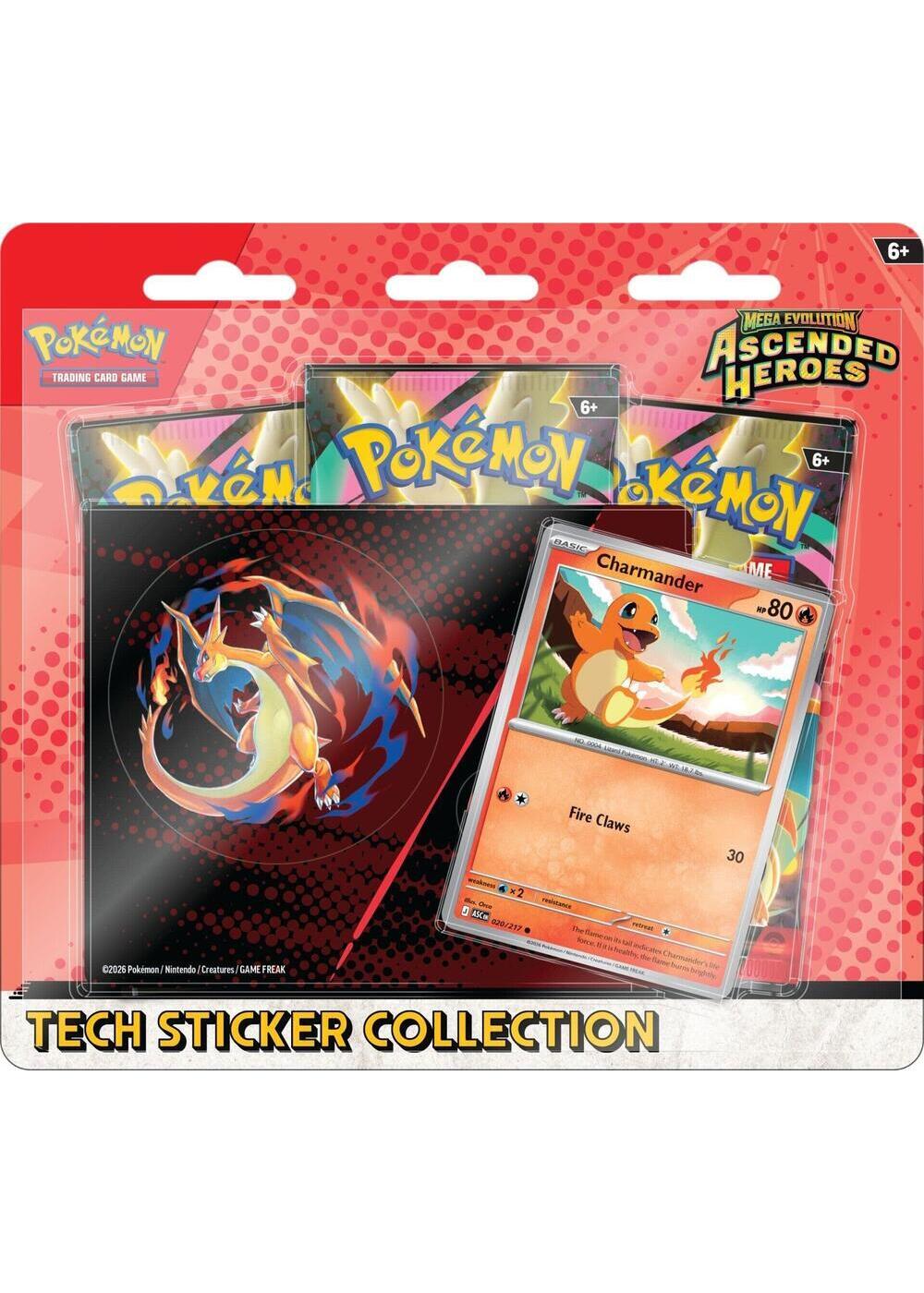 Pokémon TCG Mega Evolution Ascended Heroes Tech Sticker Collection Charmander