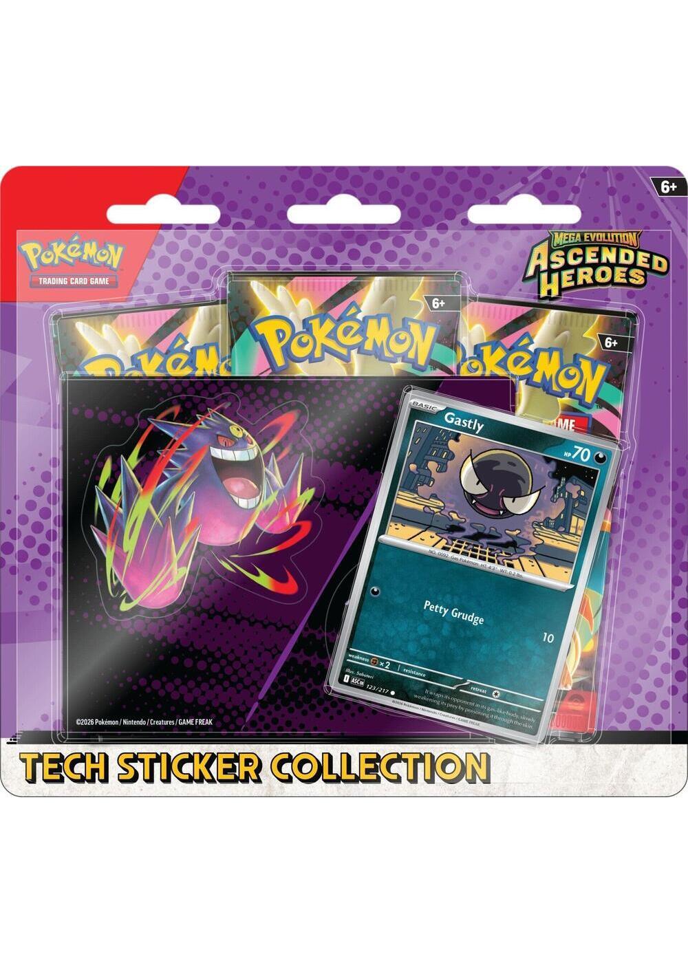 Pokémon TCG Mega Evolution Ascended Heroes Tech Sticker Collection Gastly
