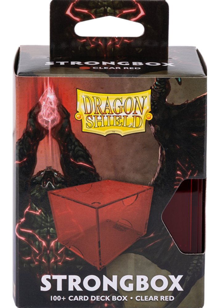 Dragon Shield Strongbox Clear Red 100+