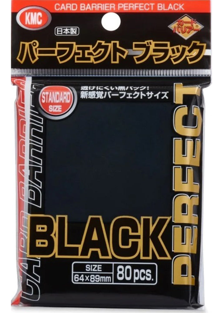 KMC Perfect Fit Black Standard Sleeves 80ct