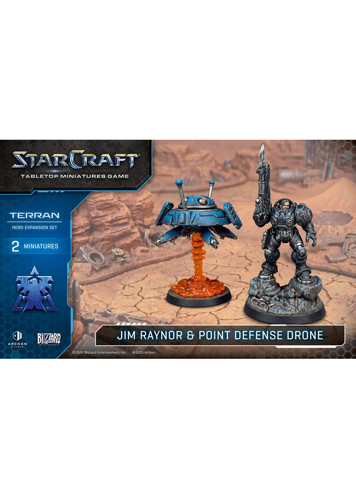StarCraft The Miniatures Game Terran Jim Raynor & Point Defense Drone