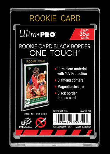 25x Ultra PRO 35pt Black Border Rookie Card UV ONE-TOUCH Magnetic Holder