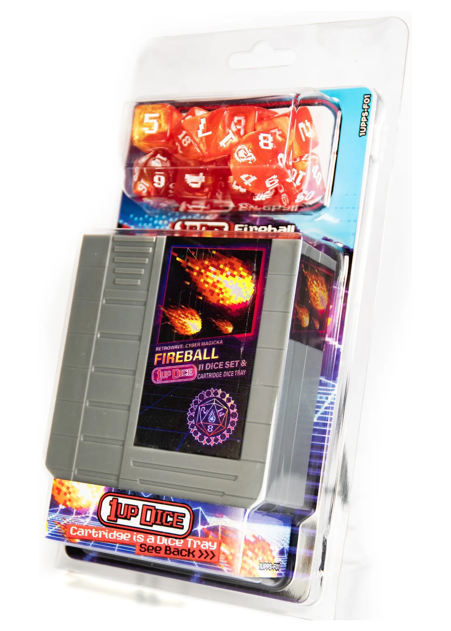 1UP-Dice Fireball Polyhedral Dice Set