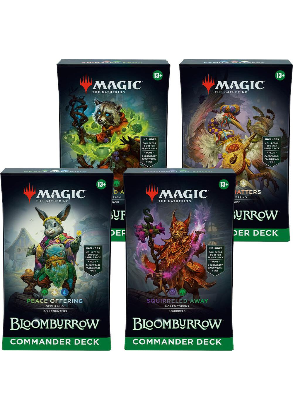 MTG Bloomburrow Commander Deck Set of 4