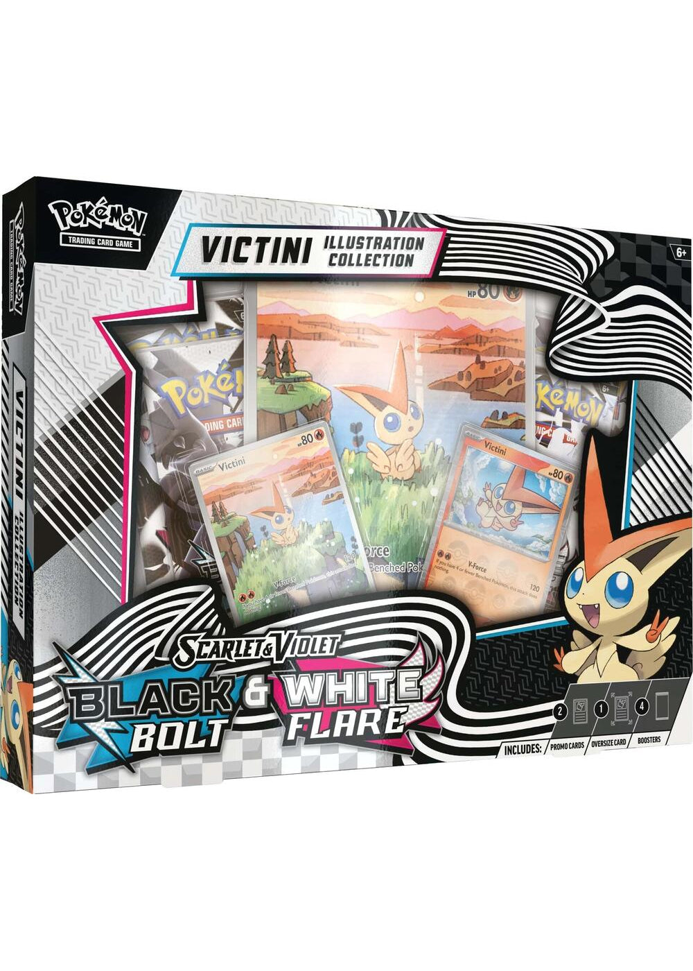 Pokémon TCG Scarlet & Violet Black Bolt & White Flare Victini V Illustration Collection