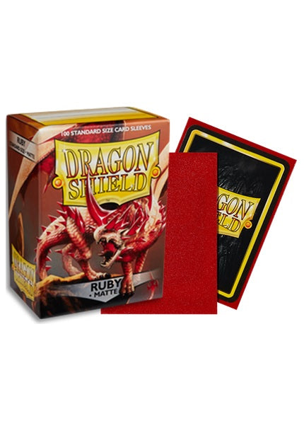 Dragon Shield Sleeves Matte Ruby 100ct